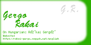 gergo rakai business card